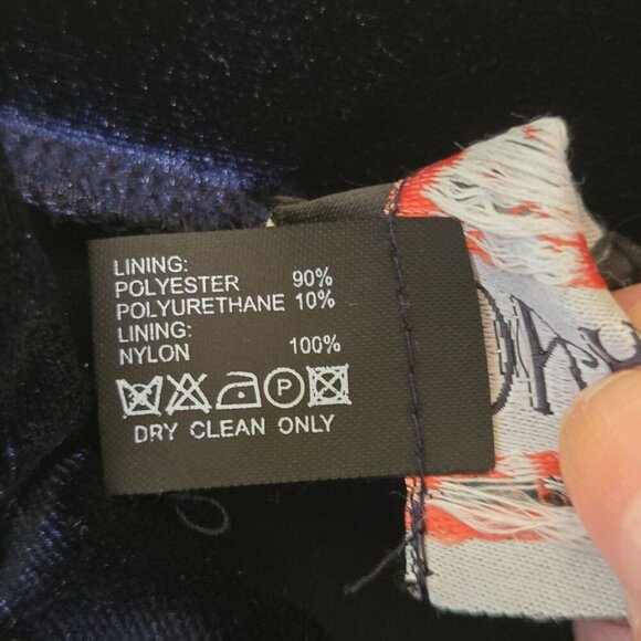 Anac Mixed Media Art To Wear Full Zip velvet Burnout Jacket Mock Neck Size M - Picture 6 of 6